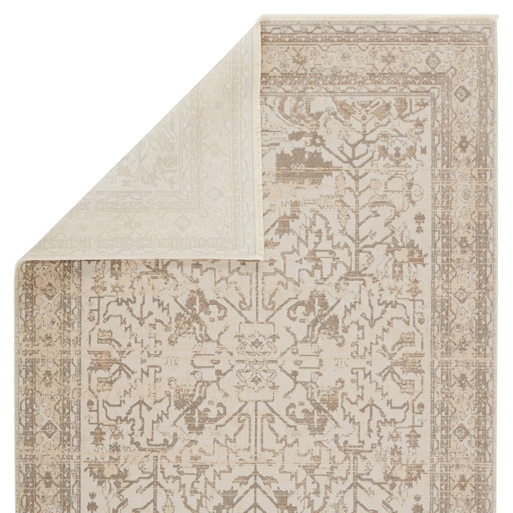 Jaipur Living Valentin Oriental Cream/ Light Gray Runner Rug (2'6"X8')