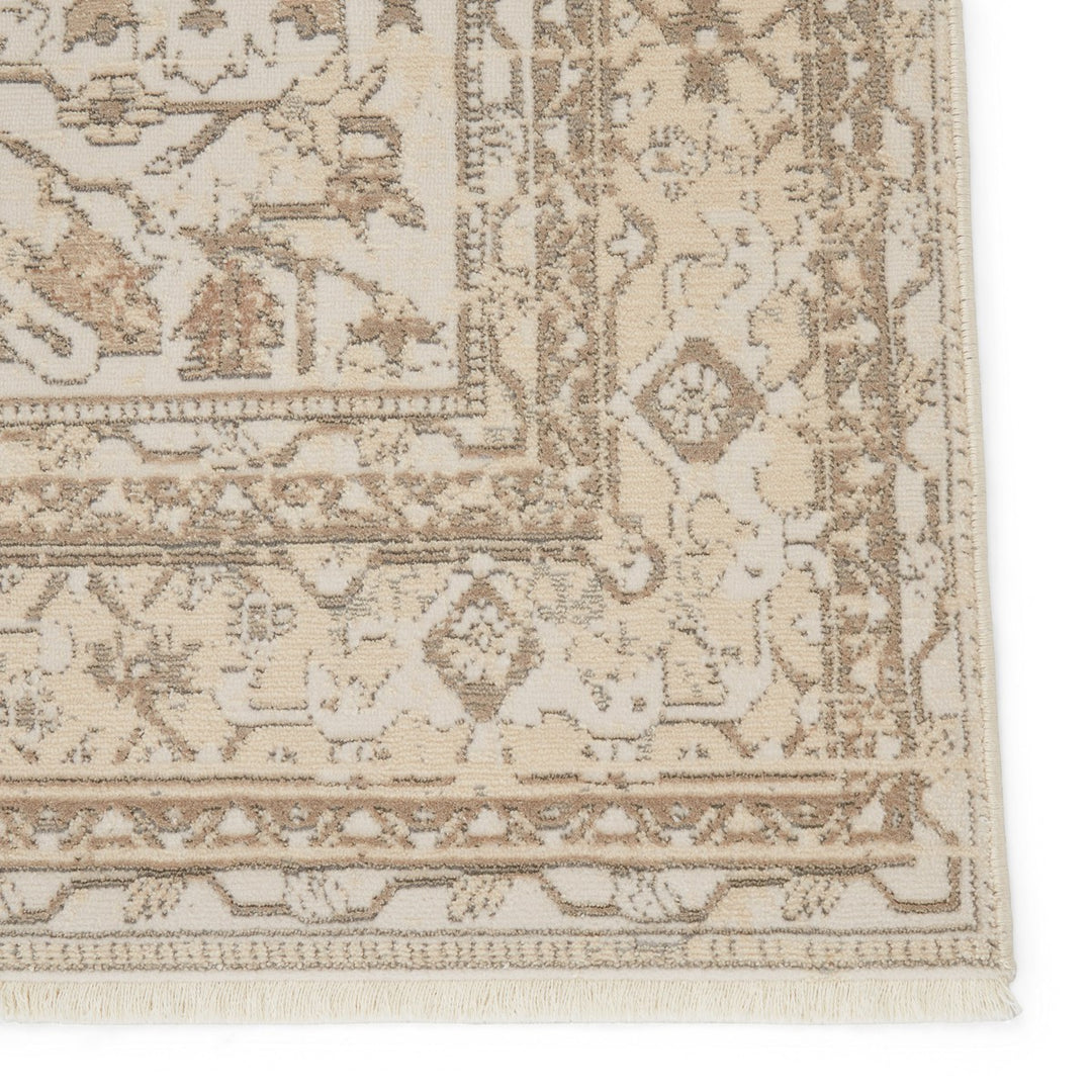 Jaipur Living Valentin Oriental Cream/ Light Gray Runner Rug (2'6"X12')