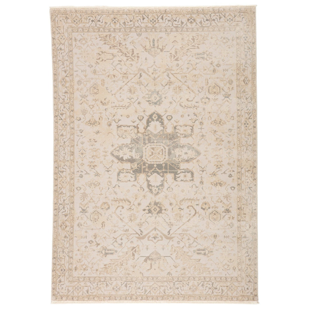 Jaipur Living Lucien Medallion Cream/ Light Gray Area Rug (7'10"X10'10")