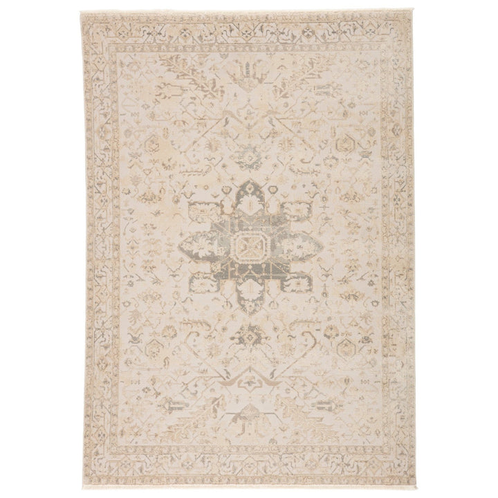 Jaipur Living Lucien Medallion Cream/ Light Gray Area Rug (7'10"X10'10")