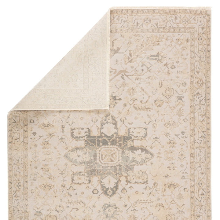 Jaipur Living Lucien Medallion Cream/ Light Gray Runner Rug (2'6"X12')