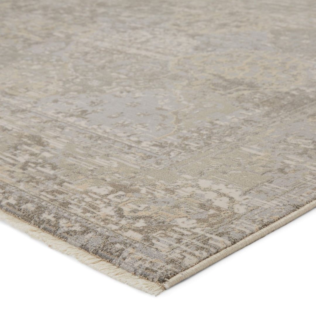 Jaipur Living Lourdes Trellis Gray/ Cream Area Rug (9'6"X12'6")