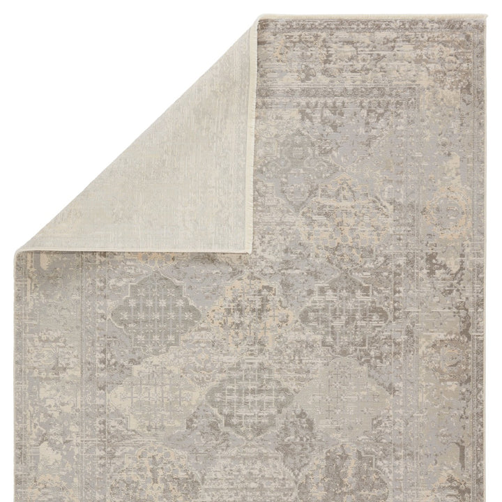 Jaipur Living Lourdes Trellis Gray/ Cream Area Rug (9'6"X12'6")