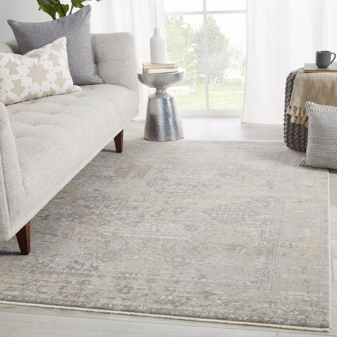 Jaipur Living Lourdes Trellis Gray/ Cream Area Rug (7'10"X10'10")