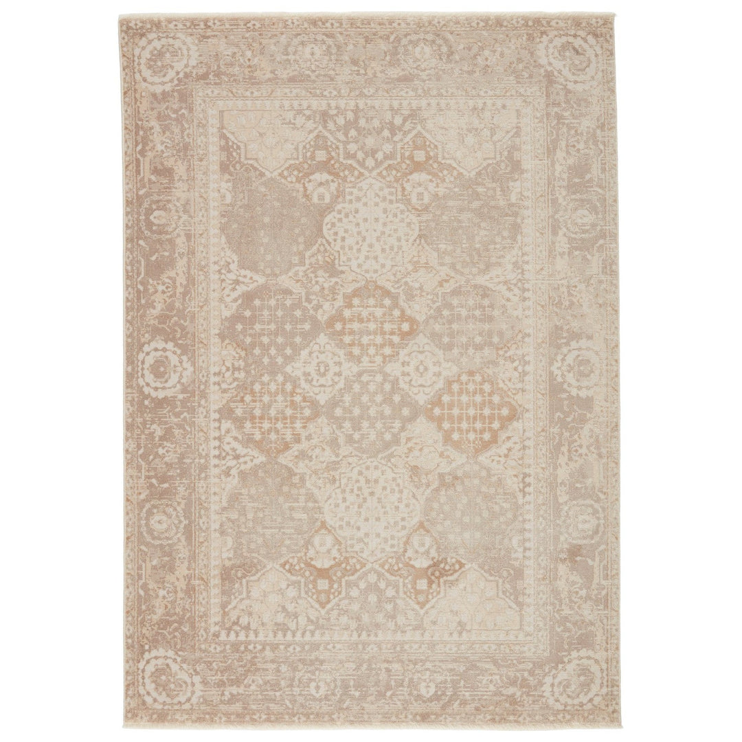 Jaipur Living Lourdes Trellis Gold/ Light Gray Area Rug (9'6"X12'6")