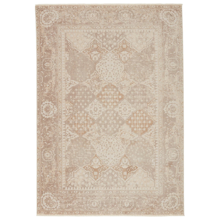 Jaipur Living Lourdes Trellis Gold/ Light Gray Area Rug (9'6"X12'6")