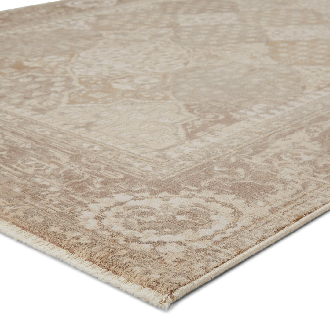 Jaipur Living Lourdes Trellis Gold/ Light Gray Runner Rug (2'6"X12')