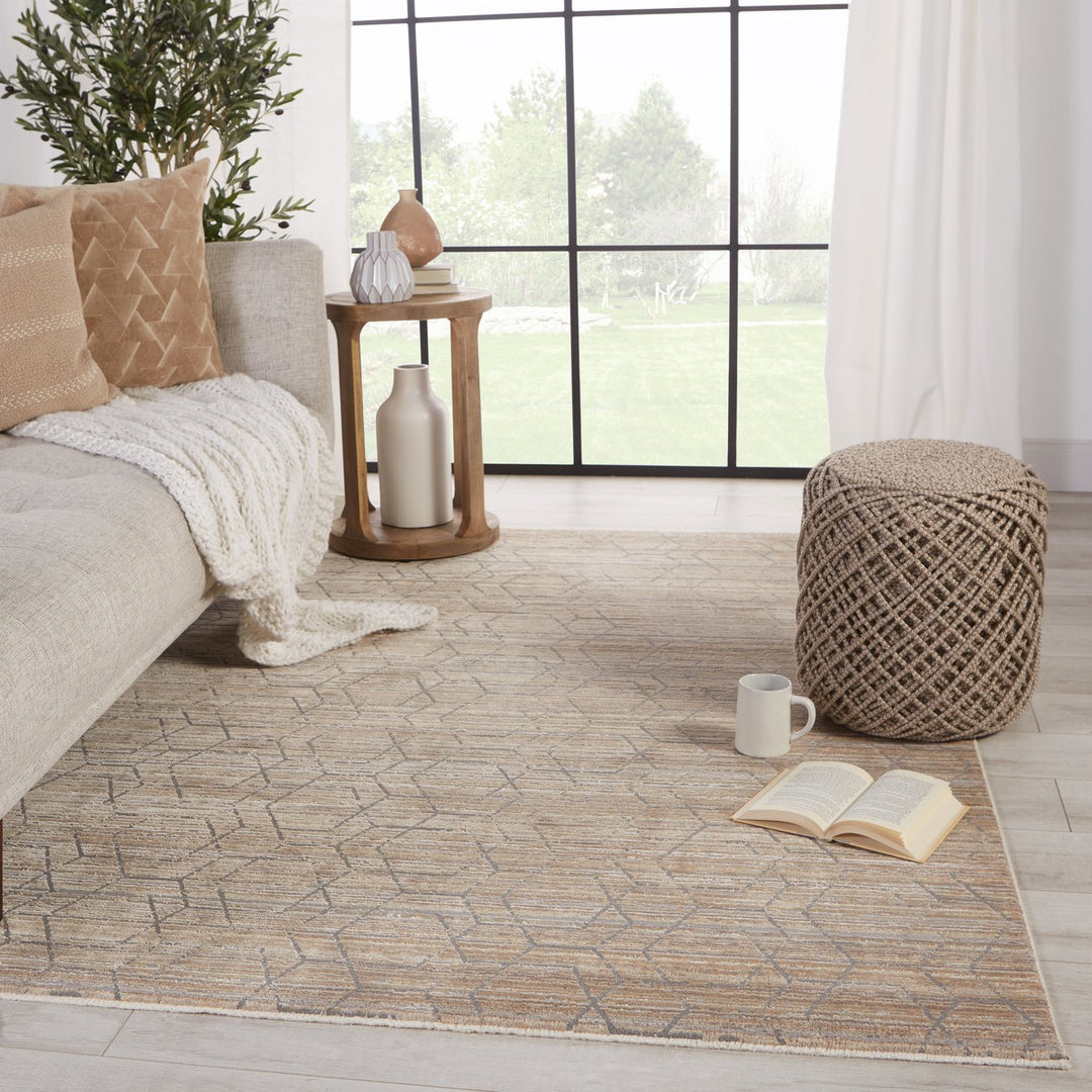 Jaipur Living Cavendish Trellis Tan/ Gray Area Rug (7'10"X10'10")