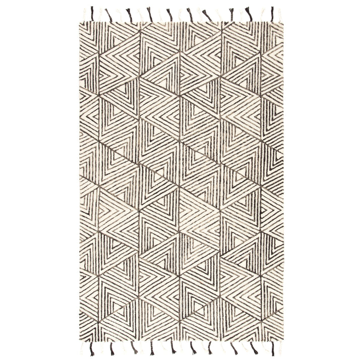 Nikki Chu by Jaipur Living Montblanc Handmade Geometric Ivory/ Gray Area Rug (5'X8')