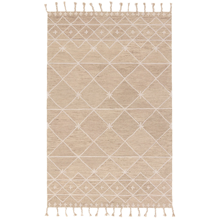 Nikki Chu by Jaipur Living Rhea Handmade Trellis Tan/ Ivory Area Rug (8'X10')