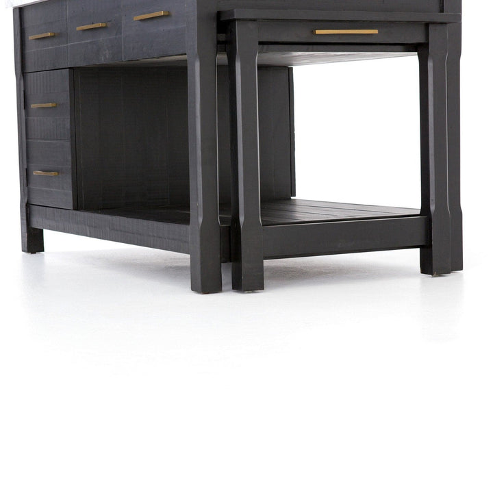 Maxwell Kitchen Island - Black Acacia