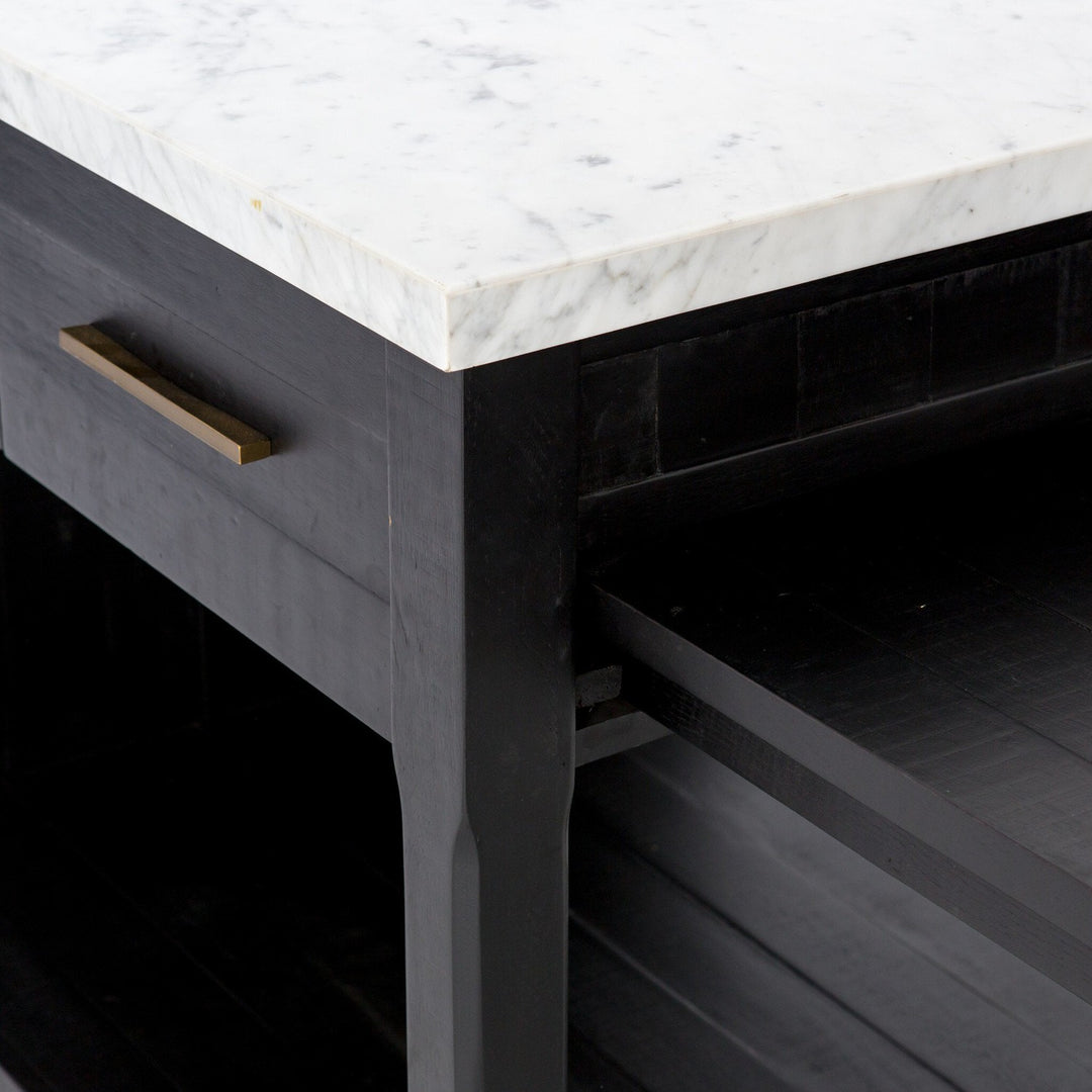 Maxwell Kitchen Island - Black Acacia