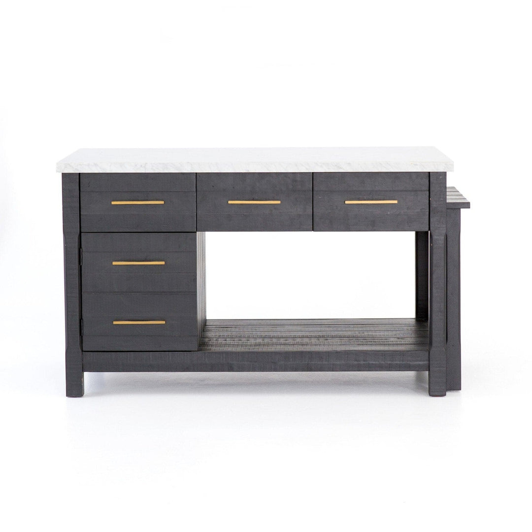 Maxwell Kitchen Island - Black Acacia