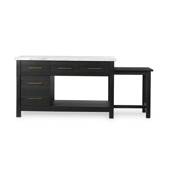 Maxwell Kitchen Island - Black Acacia