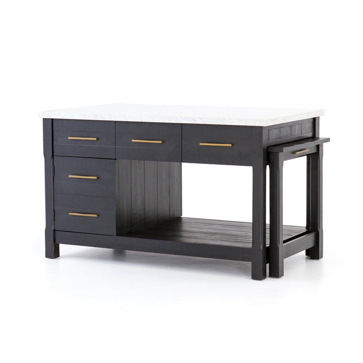 Maxwell Kitchen Island - Black Acacia