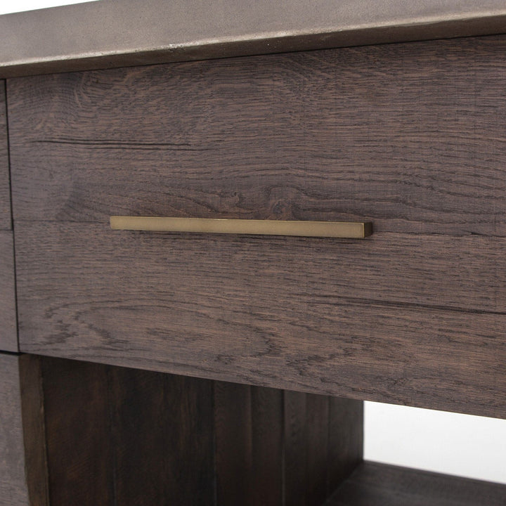 Maxwell Kitchen Island - Rubbed Black Oak