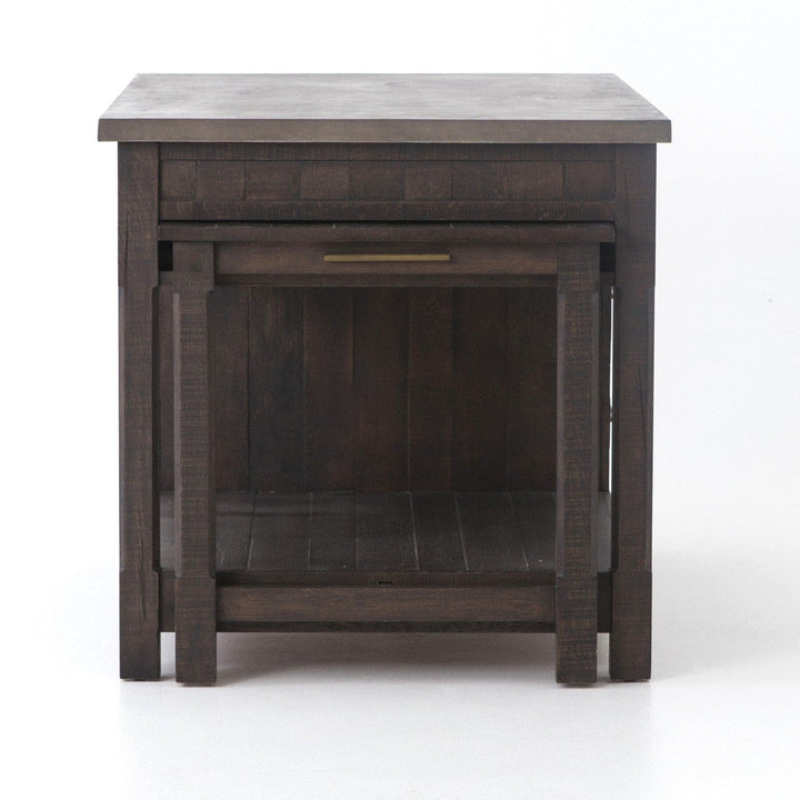 Maxwell Kitchen Island - Rubbed Black Oak