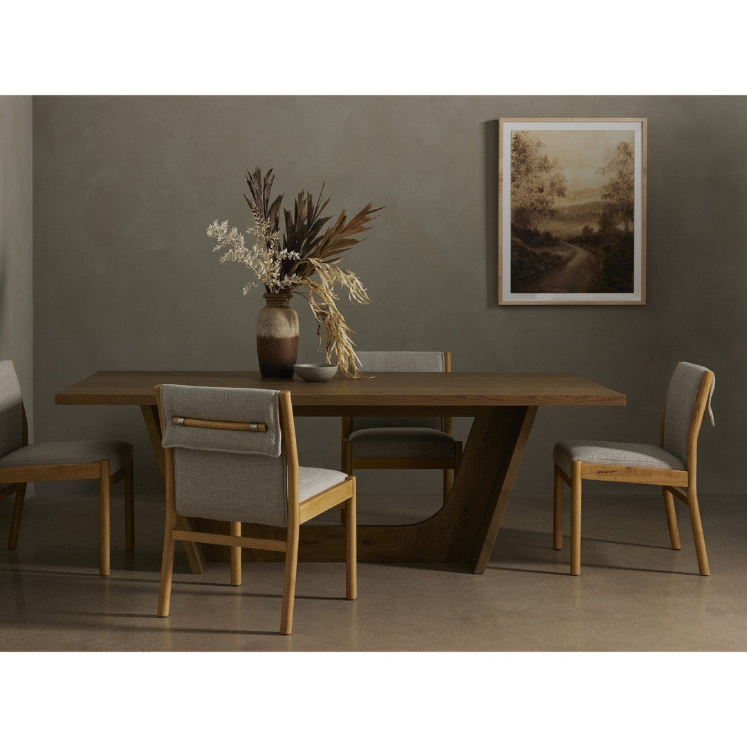 Harrison Dining Table-87" - Smoked Grey