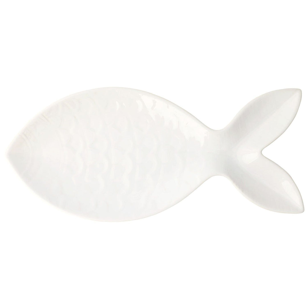 Santorini Figural Fish Platter - White