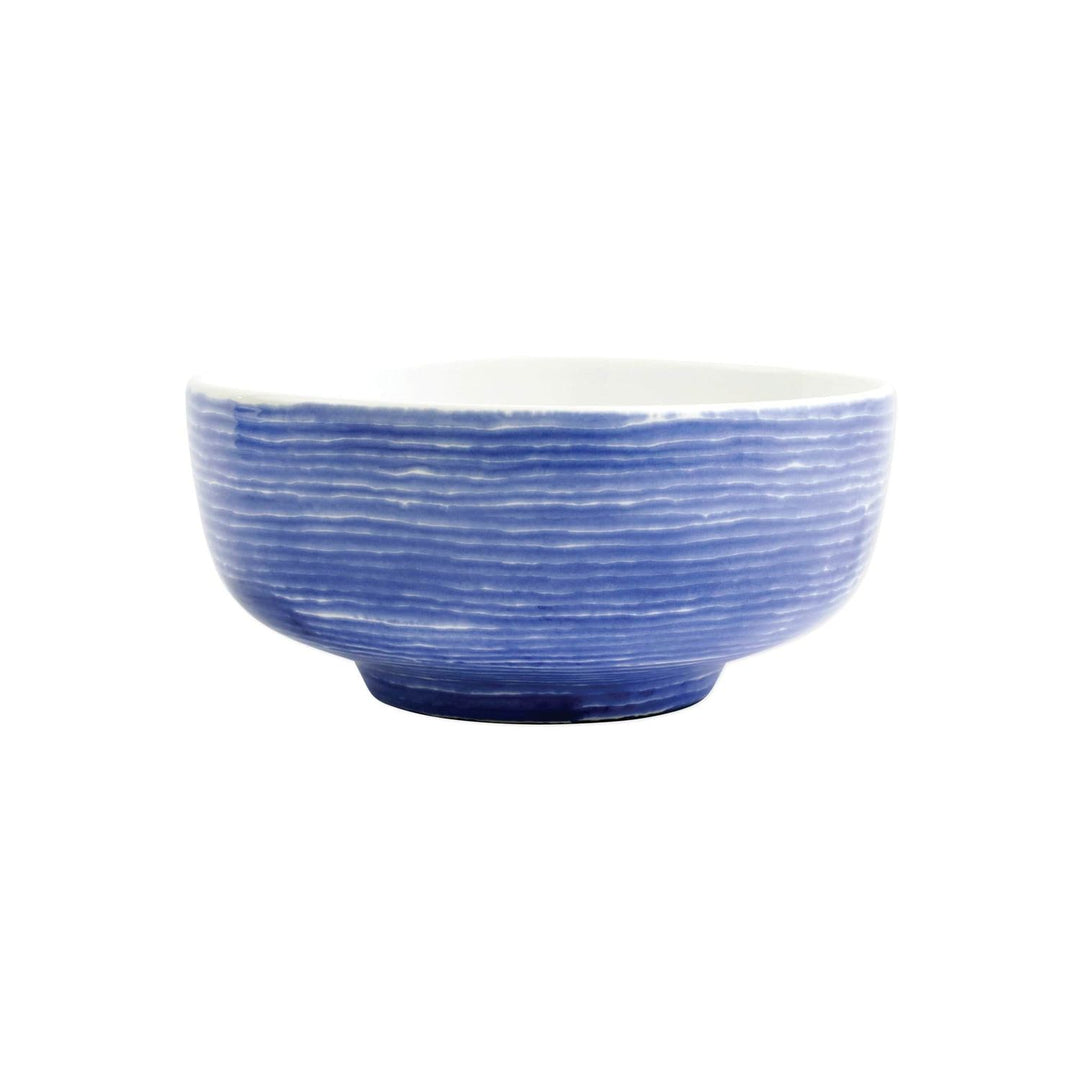 Santorini Stripe Footed Serving Bowl - Default Title