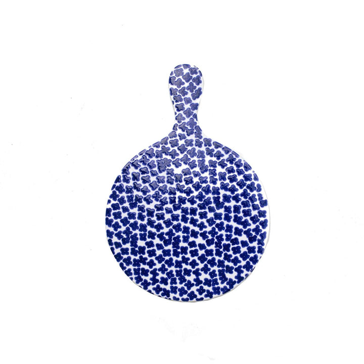 Santorini Flowers Round Cheese Board - Default Title