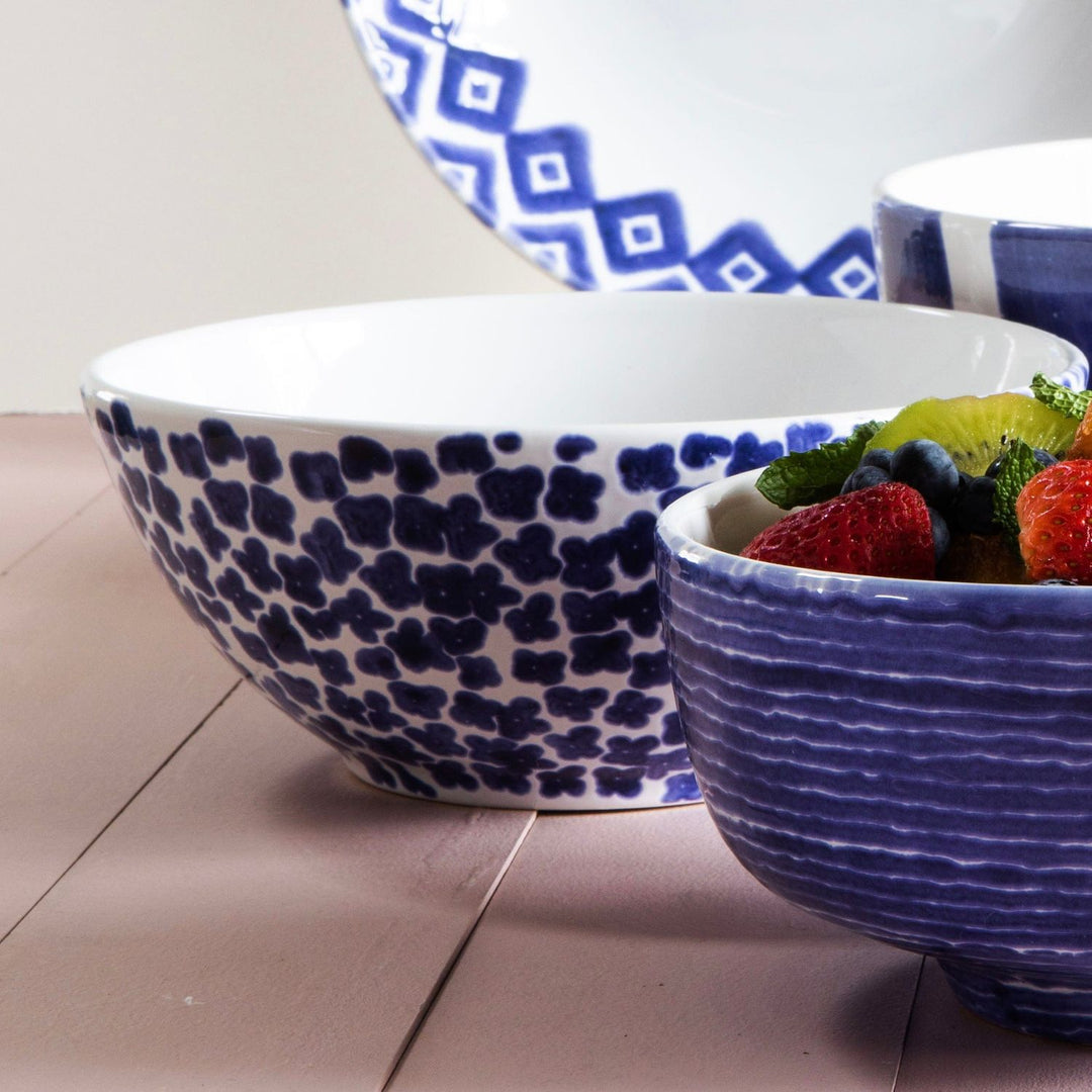 Santorini Flower Serving Bowl