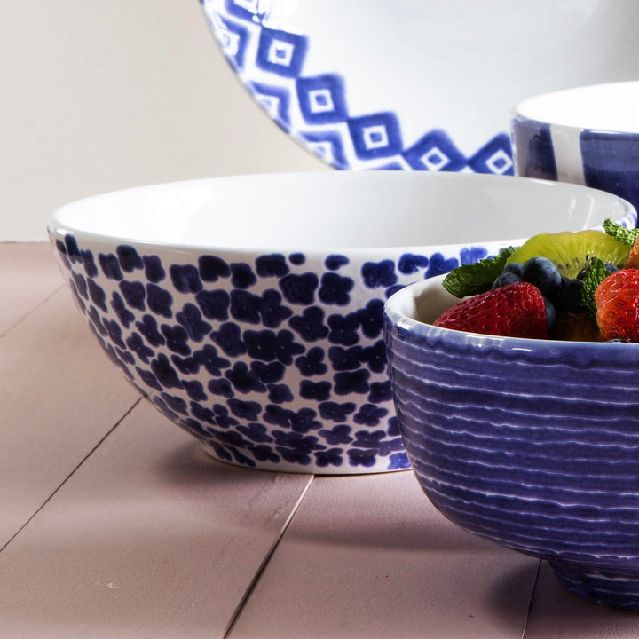Santorini Flower Serving Bowl