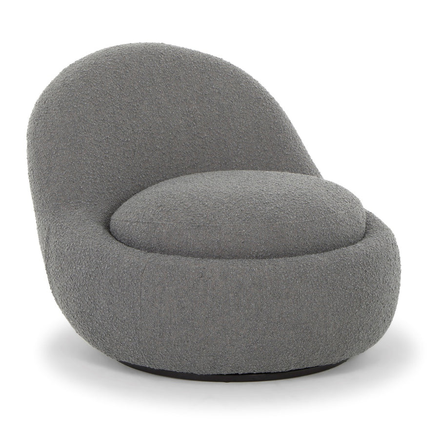 Lucas Swivel Chair-Urbia-URBIA-VSD-LUCAS-SWC-CHAR-Lounge ChairsCharcoal Bouclé-1-France and Son