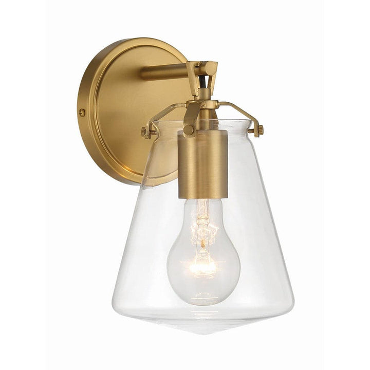 Voss 1 Light Sconce-Crystorama Lighting Company-CRYSTO-VSS-7001-LG-Wall LightingLuxe Gold-1-France and Son