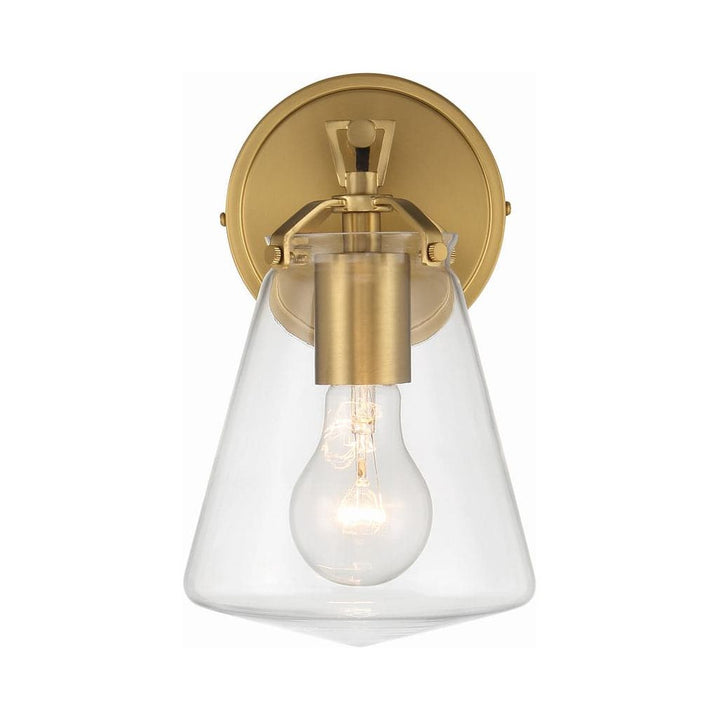 Voss 1 Light Sconce-Crystorama Lighting Company-CRYSTO-VSS-7001-LG-Wall LightingLuxe Gold-2-France and Son