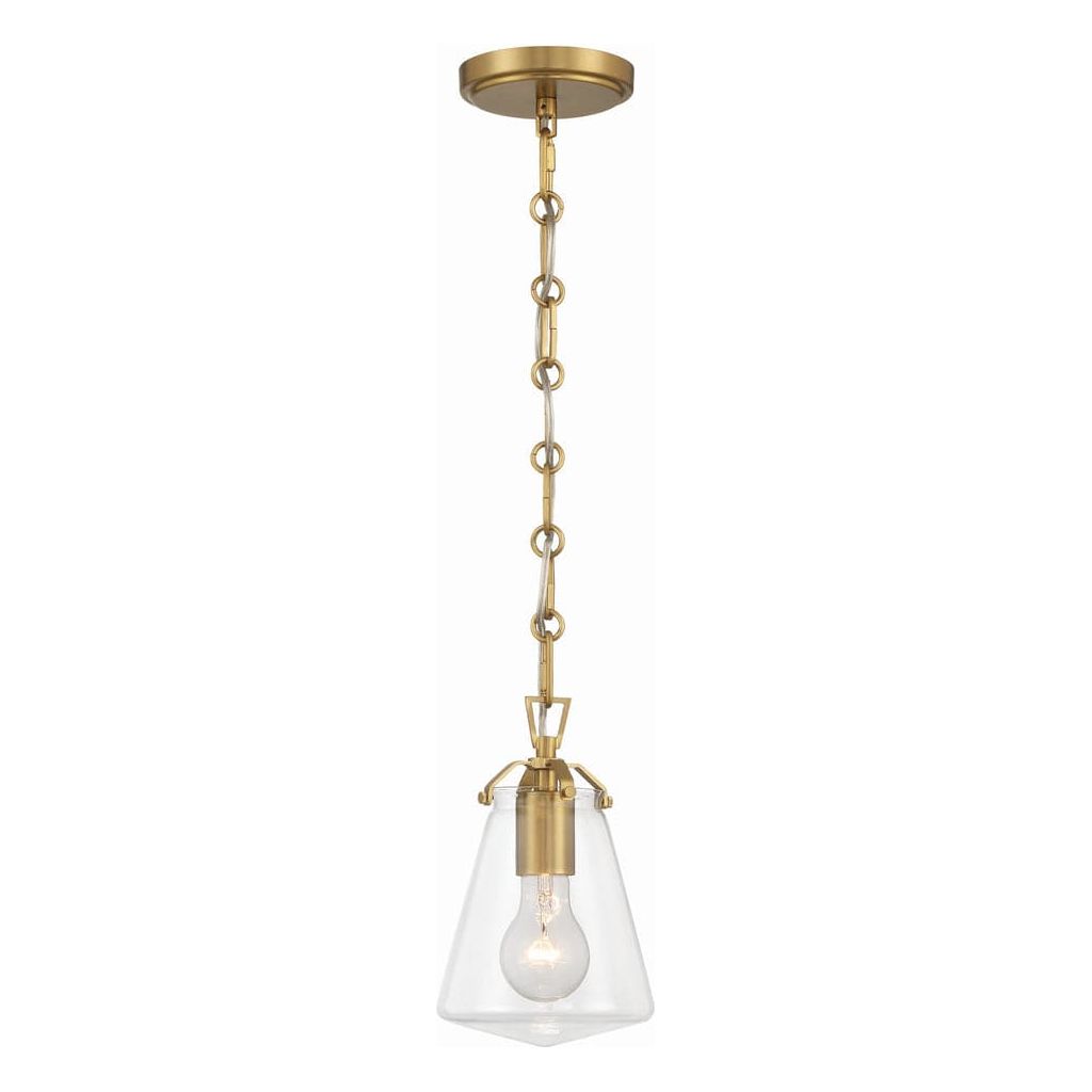 Voss 1 Light Mini Pendant-Crystorama Lighting Company-CRYSTO-VSS-7002-LG-PendantsLuxe Gold-5.75"W-11-France and Son