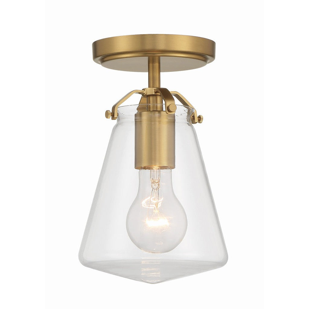 Voss 1 Light Semi Flush-Crystorama Lighting Company-CRYSTO-VSS-7002-LG_CEILING-Flush MountsLuxe Gold-1-France and Son