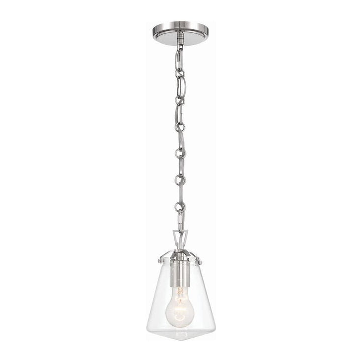 Voss 1 Light Mini Pendant-Crystorama Lighting Company-CRYSTO-VSS-7002-PN-PendantsPolished Nickel-5.75"W-13-France and Son