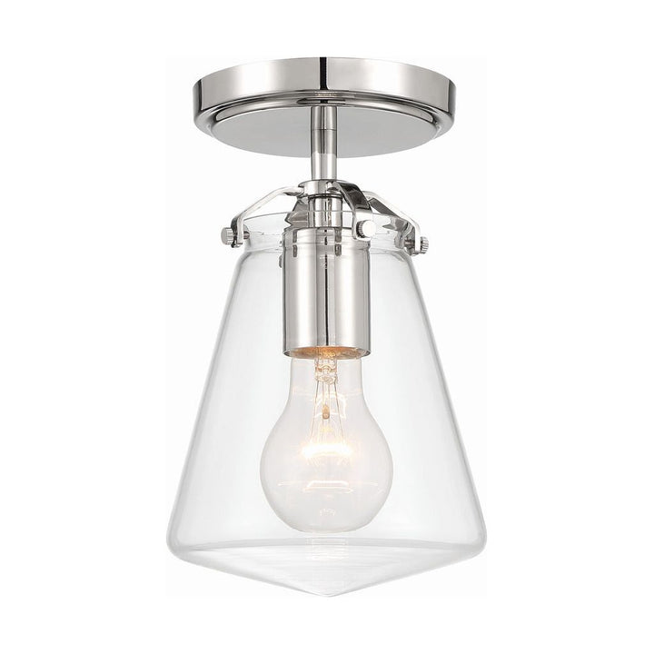 Voss 1 Light Semi Flush-Crystorama Lighting Company-CRYSTO-VSS-7002-PN_CEILING-Flush MountsPolished Nickel-7-France and Son