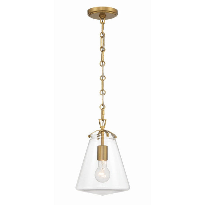 Voss 1 Light Mini Pendant-Crystorama Lighting Company-CRYSTO-VSS-7003-LG-PendantsLuxe Gold-8.25"W-1-France and Son