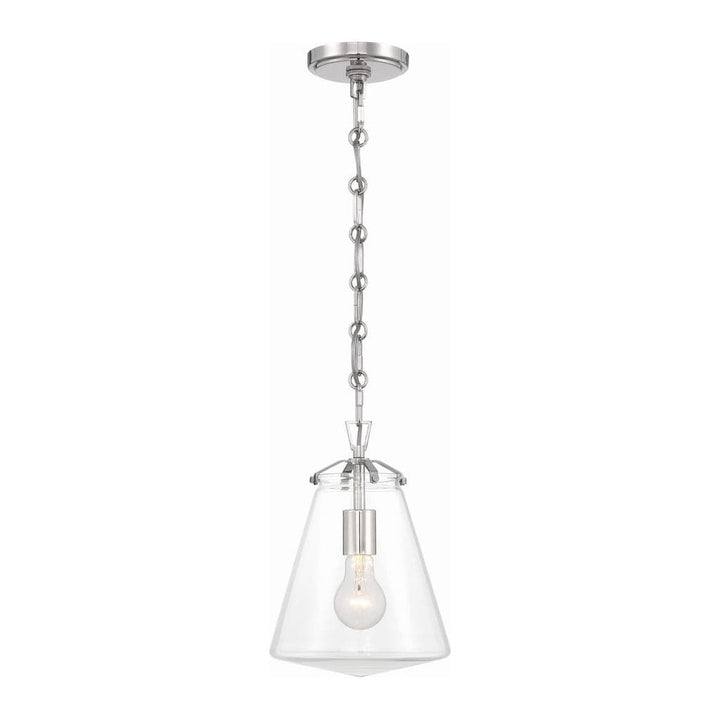 Voss 1 Light Mini Pendant-Crystorama Lighting Company-CRYSTO-VSS-7003-PN-PendantsPolished Nickel-8.25"W-8-France and Son