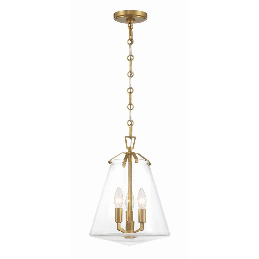 Voss 3 Light Mini Chandelier-Crystorama Lighting Company-CRYSTO-VSS-7004-LG-ChandeliersLuxe Gold-1-France and Son