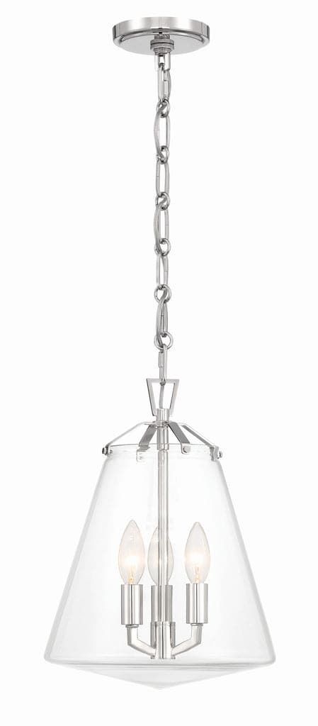 Voss 3 Light Mini Chandelier-Crystorama Lighting Company-CRYSTO-VSS-7004-PN-ChandeliersPolished Nickel-7-France and Son