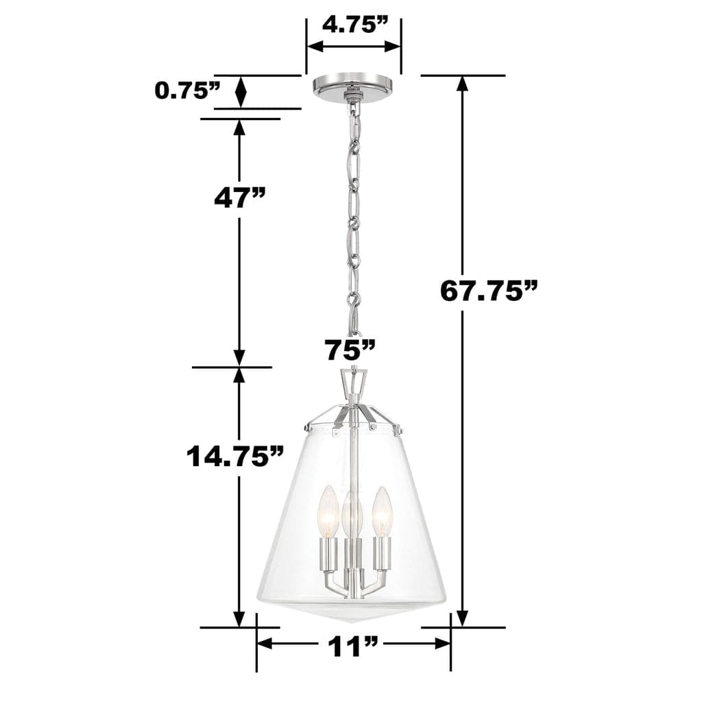 Voss 3 Light Mini Chandelier-Crystorama Lighting Company-CRYSTO-VSS-7004-LG-ChandeliersLuxe Gold-10-France and Son