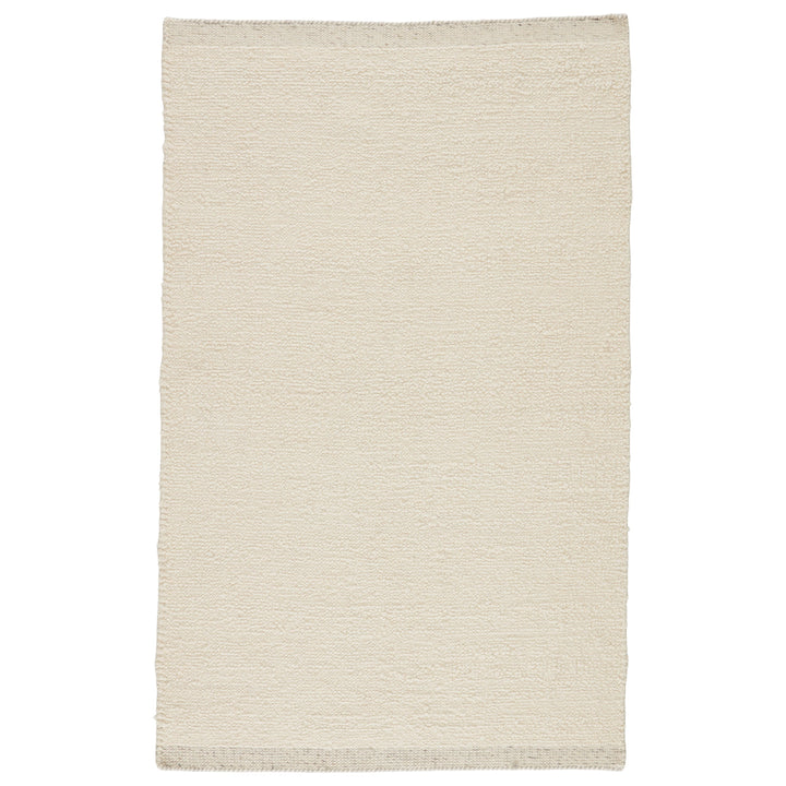 Jaipur Living Alondra Handmade Solid Cream/ Light Gray Area Rug (4'X6')