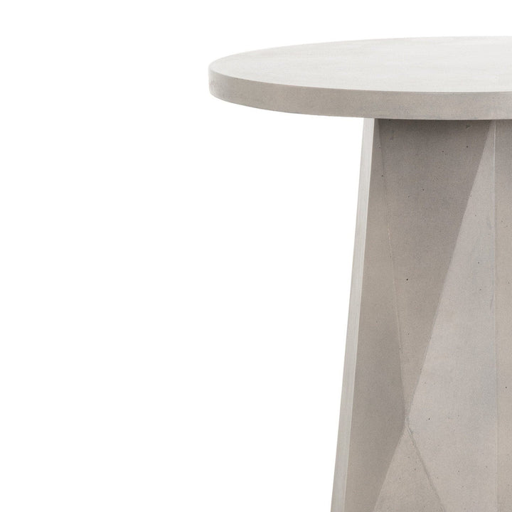 Hudson Outdoor End Table - Grey Concrete