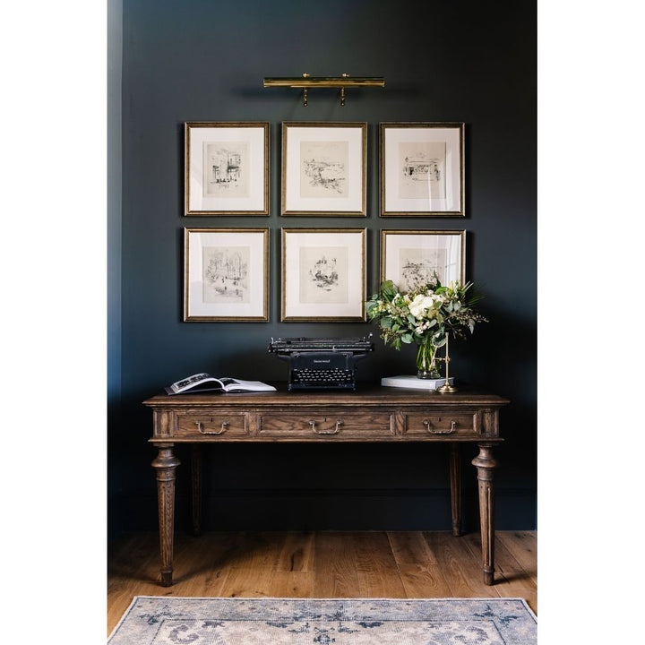 Picture Lights Vernon 3 Light Picture Light Aged Brass