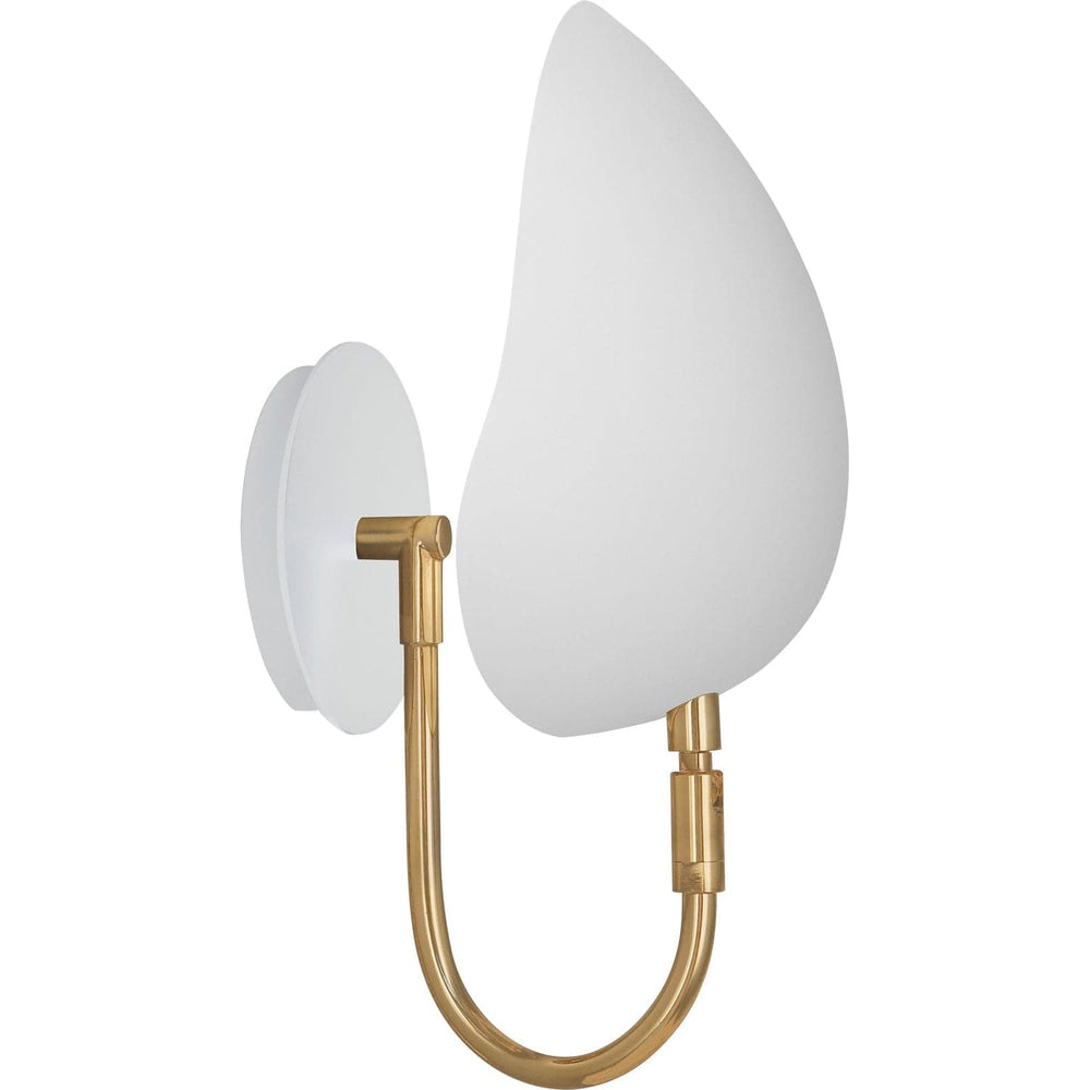 Rico Espinet Racer Wall Sconce-Robert Abbey Fine Lighting-ABBEY-W1524-Outdoor Wall SconcesSatin White Painted Metal Shade-2-France and Son
