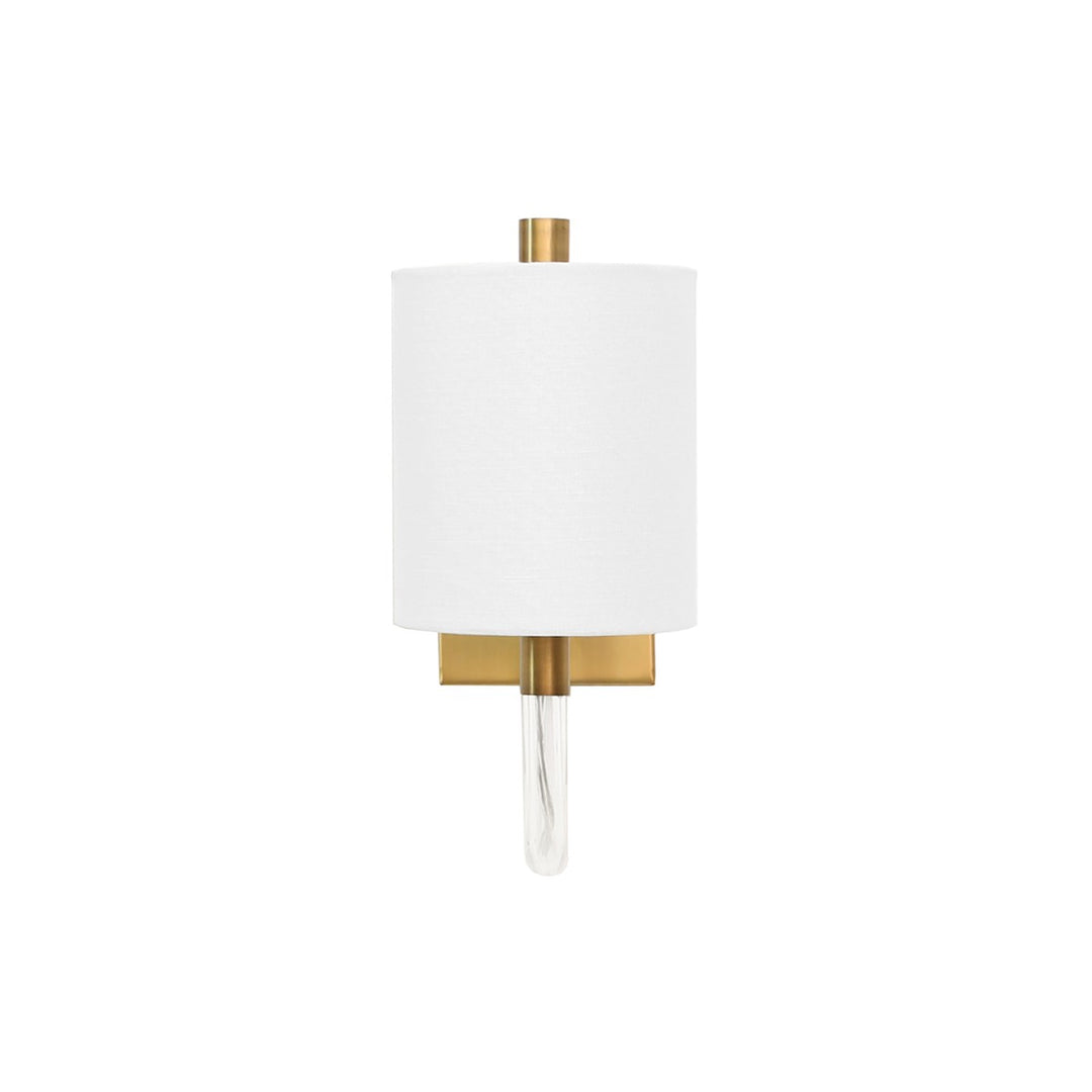 Walton - Acrylic + Antique Brass Sconce