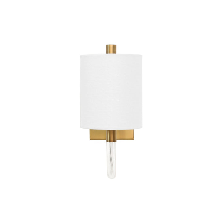 Walton - Acrylic + Antique Brass Sconce