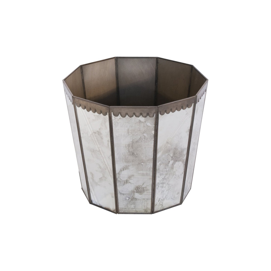 Wastebasket Antique Mirror Hexagonal