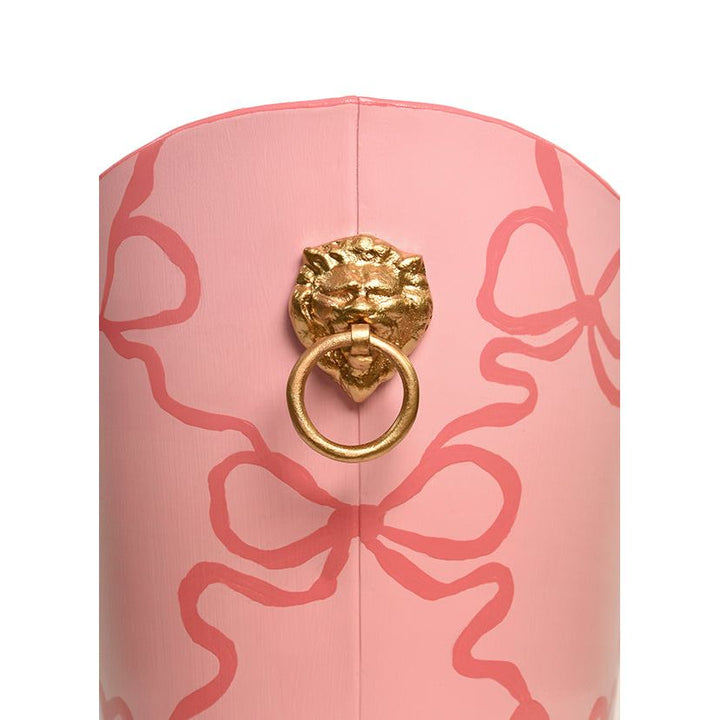 Wastebaskets Small Oval Wastebasket With Raised Ends And Lion Handles