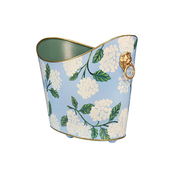 Wastebaskets Small Oval Wastebasket With Raised Ends And Lion Handles