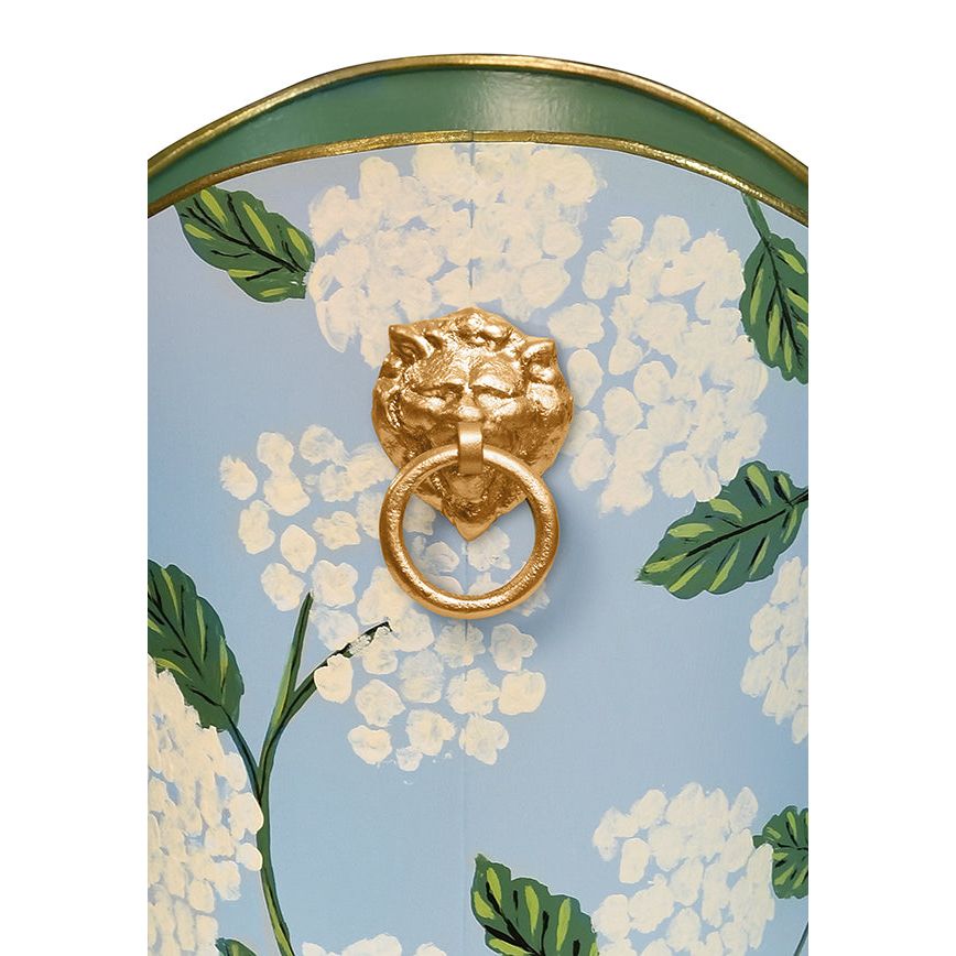 Wastebaskets Small Oval Wastebasket With Raised Ends And Lion Handles