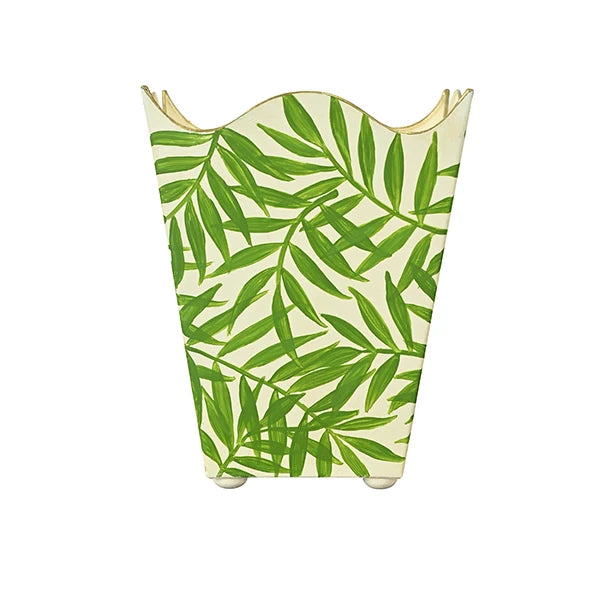 Wbwpalmfrondgr Wastebasket